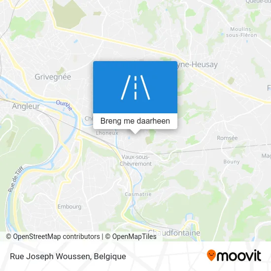 Rue Joseph Woussen kaart