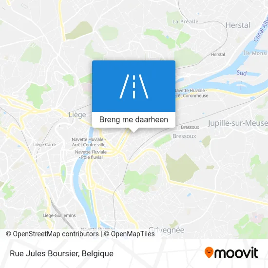 Rue Jules Boursier kaart