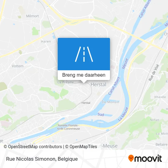 Rue Nicolas Simonon kaart