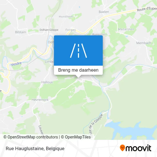 Rue Hauglustaine kaart