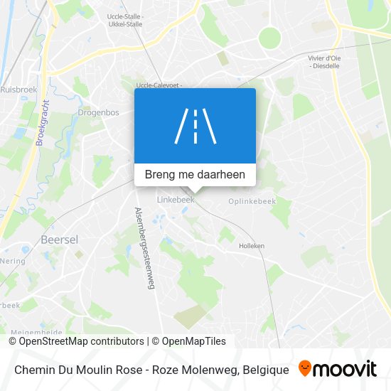 Chemin Du Moulin Rose - Roze Molenweg kaart