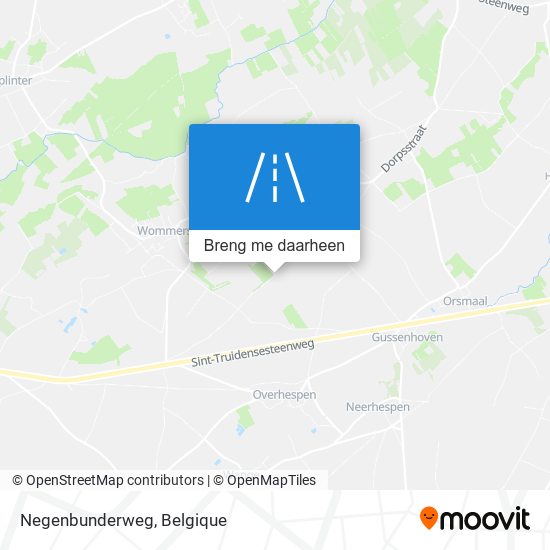 Negenbunderweg kaart