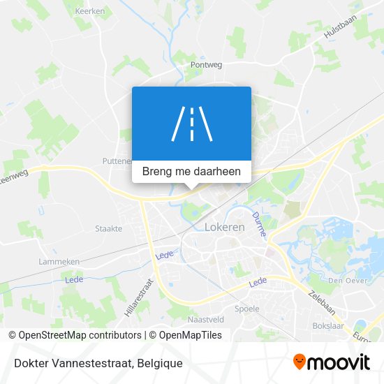 Dokter Vannestestraat kaart