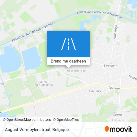 August Vermeylenstraat kaart