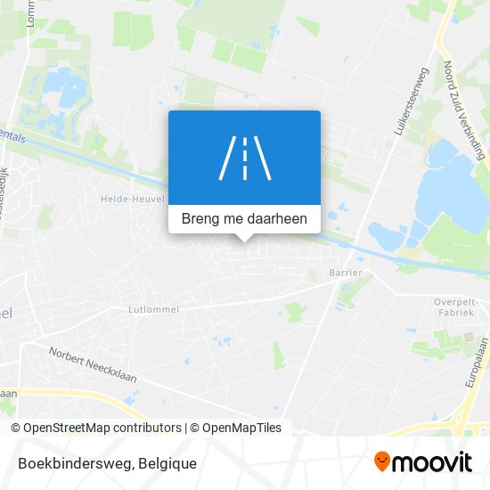 Boekbindersweg kaart
