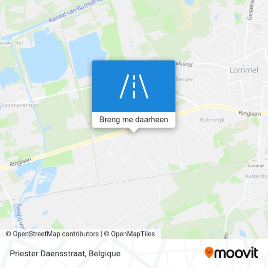 Priester Daensstraat kaart