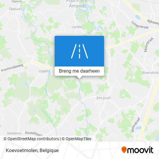 Koevoetmolen kaart