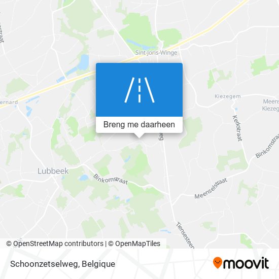 Schoonzetselweg kaart