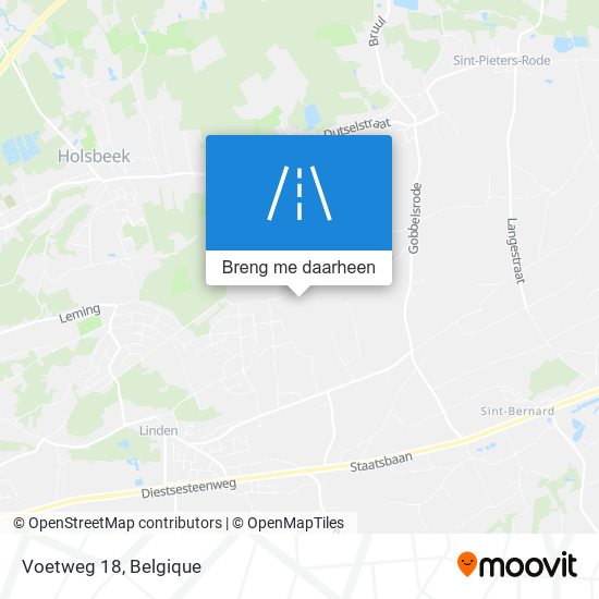 Voetweg 18 kaart