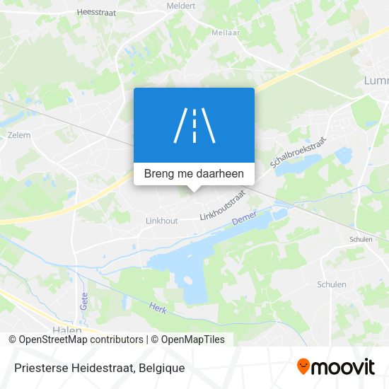 Priesterse Heidestraat kaart