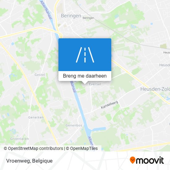 Vroenweg kaart