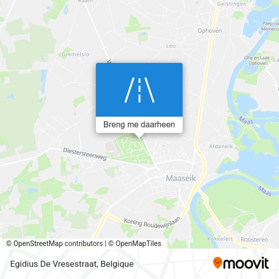Egidius De Vresestraat kaart