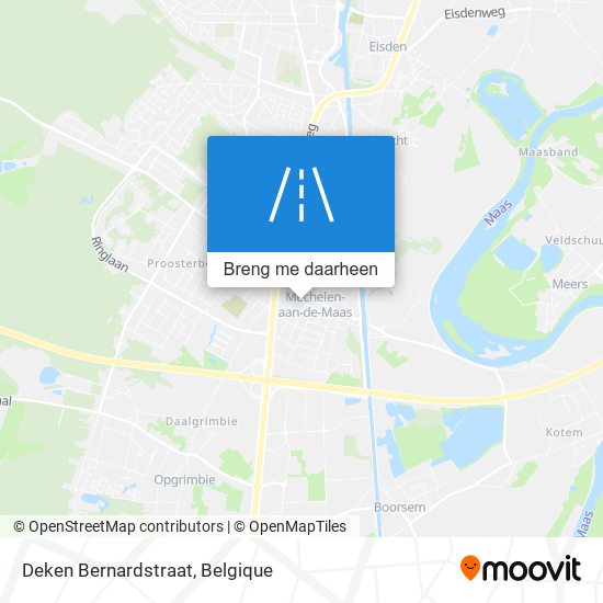 Deken Bernardstraat kaart