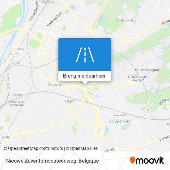 Nieuwe Zaventemsesteenweg kaart