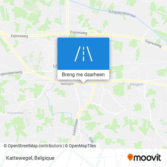 Kattewegel kaart