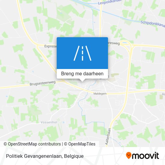 Politiek Gevangenenlaan kaart