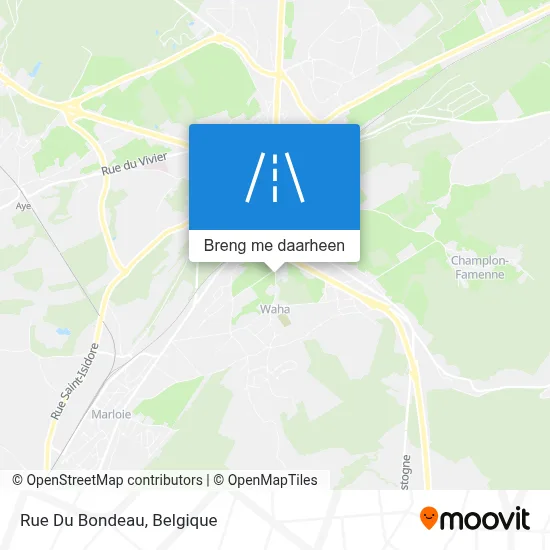 Rue Du Bondeau kaart