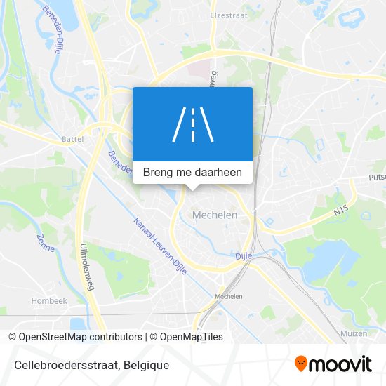 Cellebroedersstraat kaart