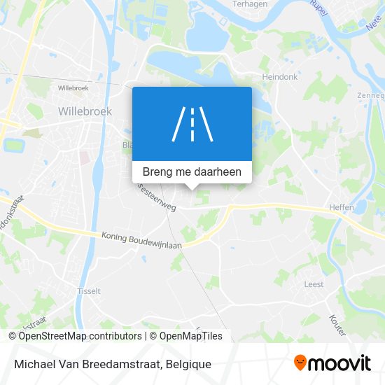 Michael Van Breedamstraat kaart