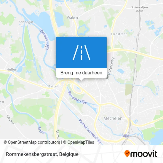 Rommekensbergstraat kaart