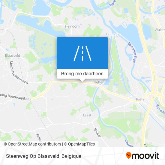 Steenweg Op Blaasveld kaart