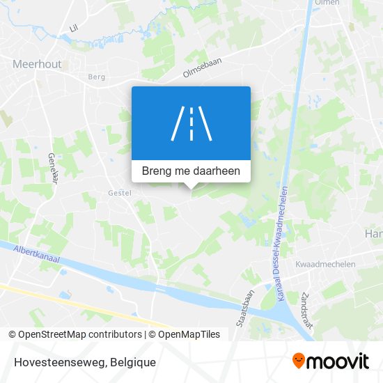 Hovesteenseweg kaart