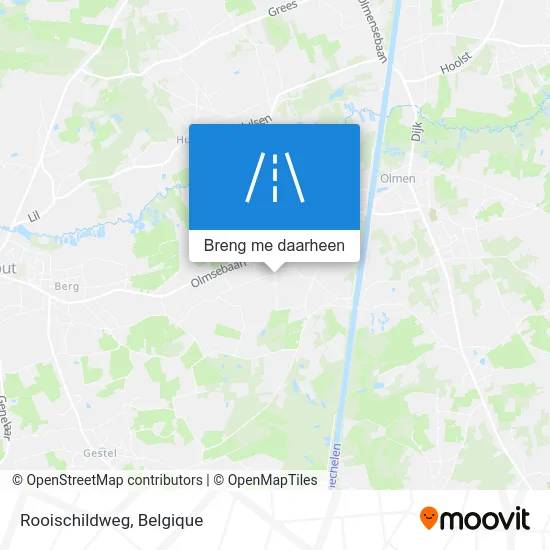 Rooischildweg kaart