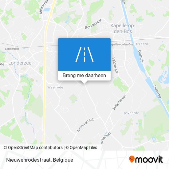 Nieuwenrodestraat kaart