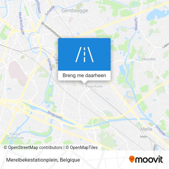 Merelbekestationplein kaart