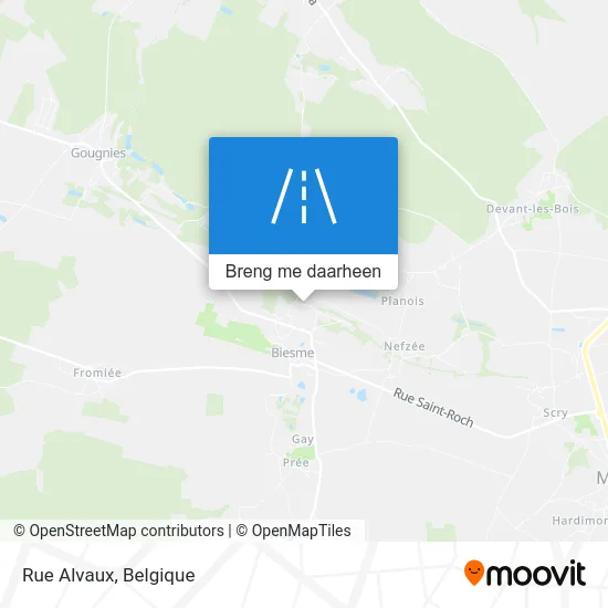 Rue Alvaux kaart