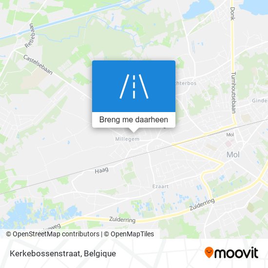 Kerkebossenstraat kaart