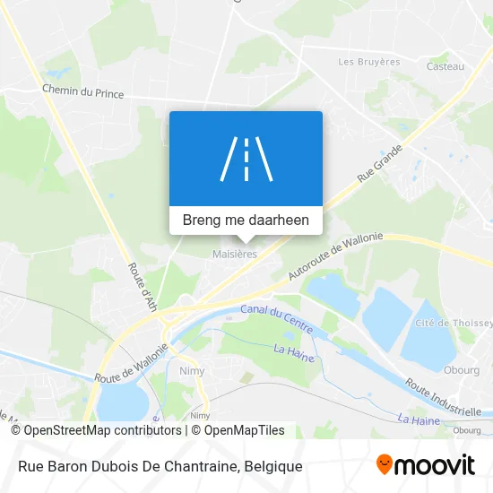 Rue Baron Dubois De Chantraine kaart