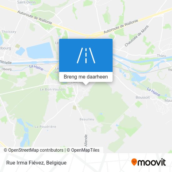 Rue Irma Fiévez kaart