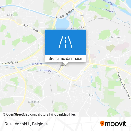 Rue Léopold II kaart