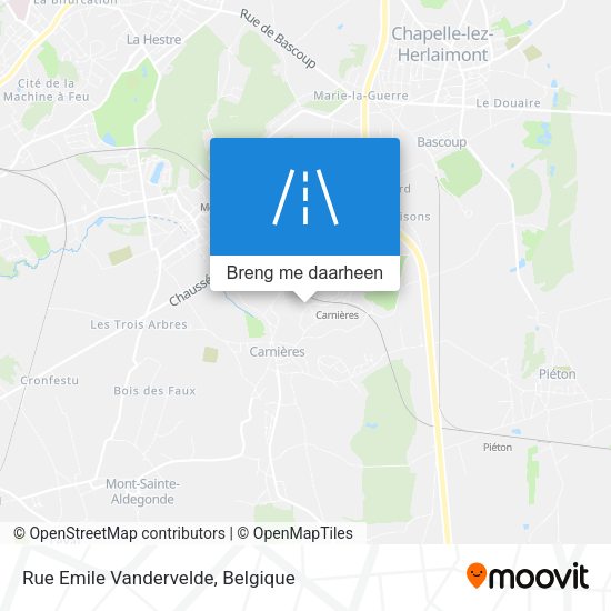 Rue Emile Vandervelde kaart