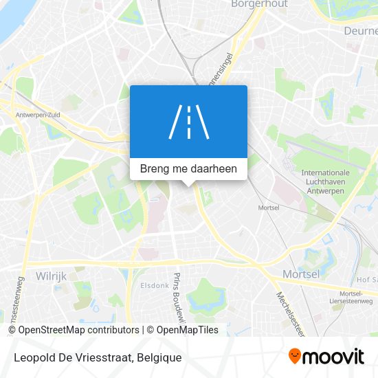 Leopold De Vriesstraat kaart
