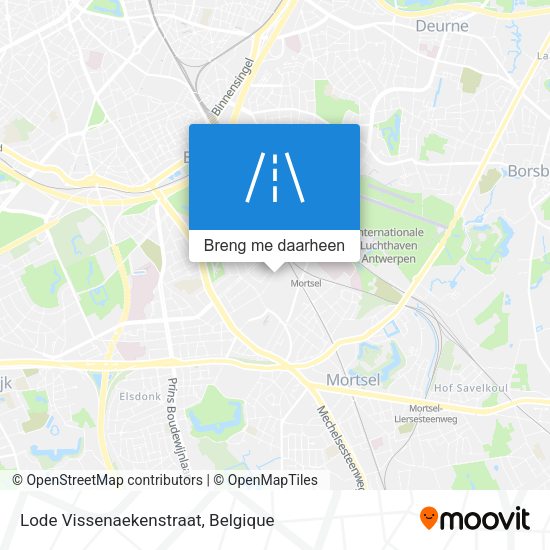 Lode Vissenaekenstraat kaart