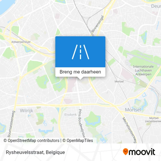 Rysheuvelsstraat kaart