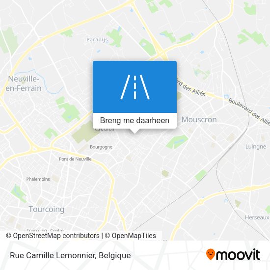 Rue Camille Lemonnier kaart
