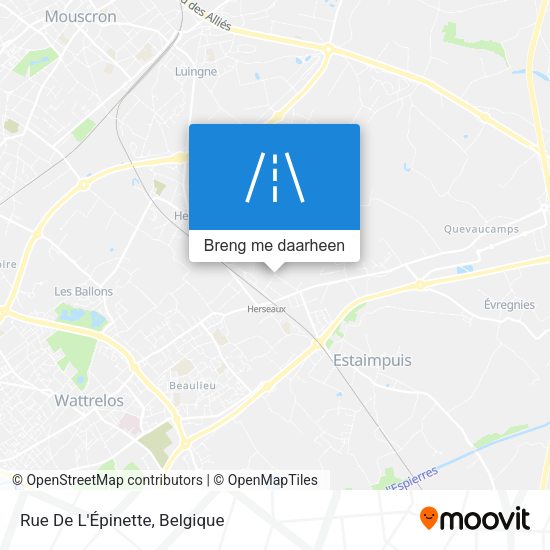Rue De L'Épinette kaart