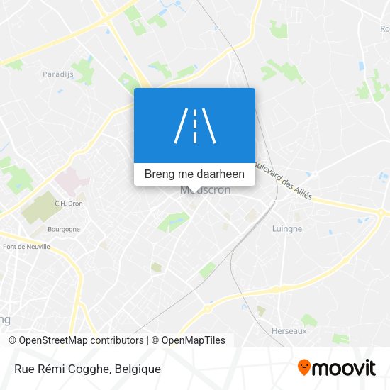 Rue Rémi Cogghe kaart
