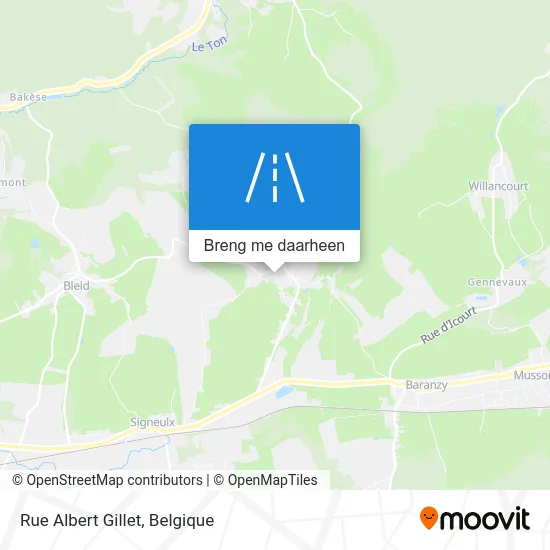 Rue Albert Gillet kaart