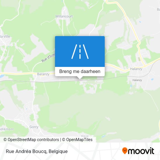 Rue Andréa Boucq kaart