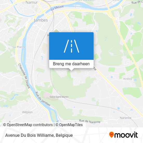 Avenue Du Bois Williame kaart