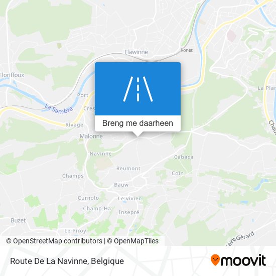 Route De La Navinne kaart