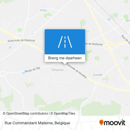 Rue Commandant Materne kaart