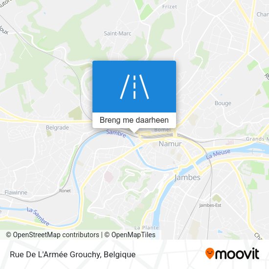 Rue De L'Armée Grouchy kaart