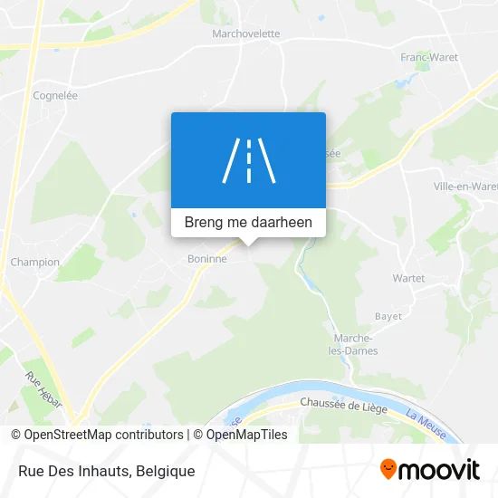 Rue Des Inhauts kaart