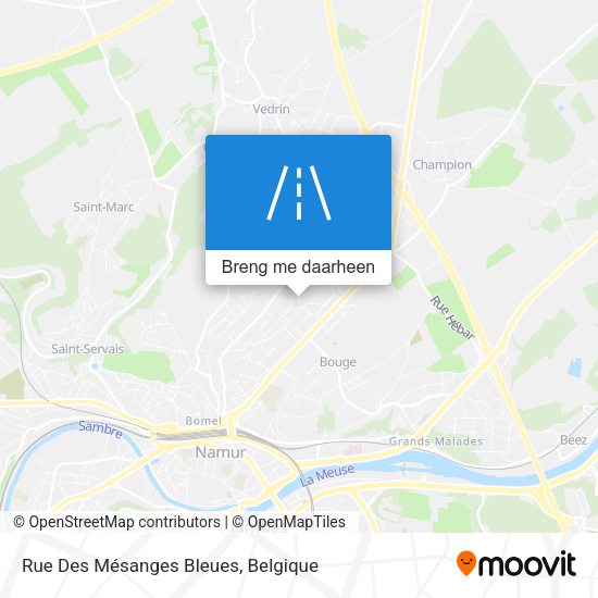 Rue Des Mésanges Bleues kaart