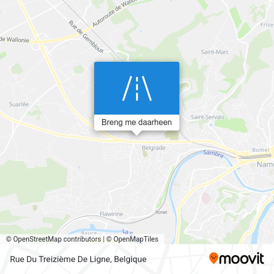 Rue Du Treizième De Ligne kaart